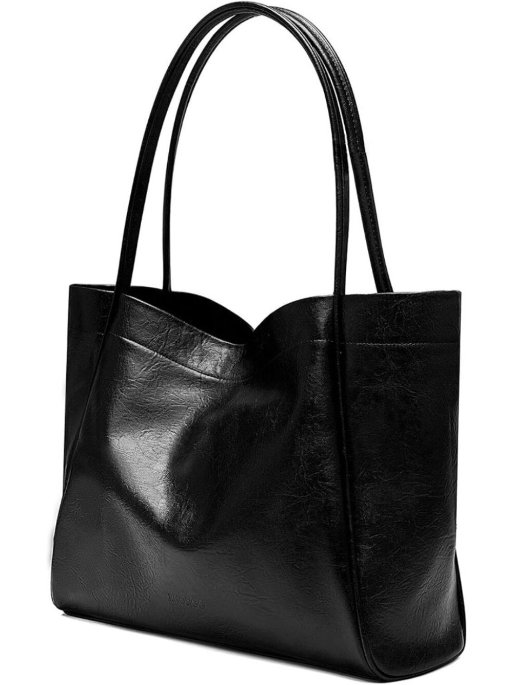 Spacious Vegan Leather Tote Bag for Women - Stylish Shoulder Handbag for Work